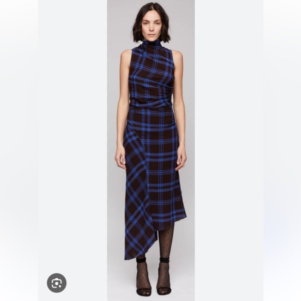 A.L.C. IGGY Draped Plaid Dress
